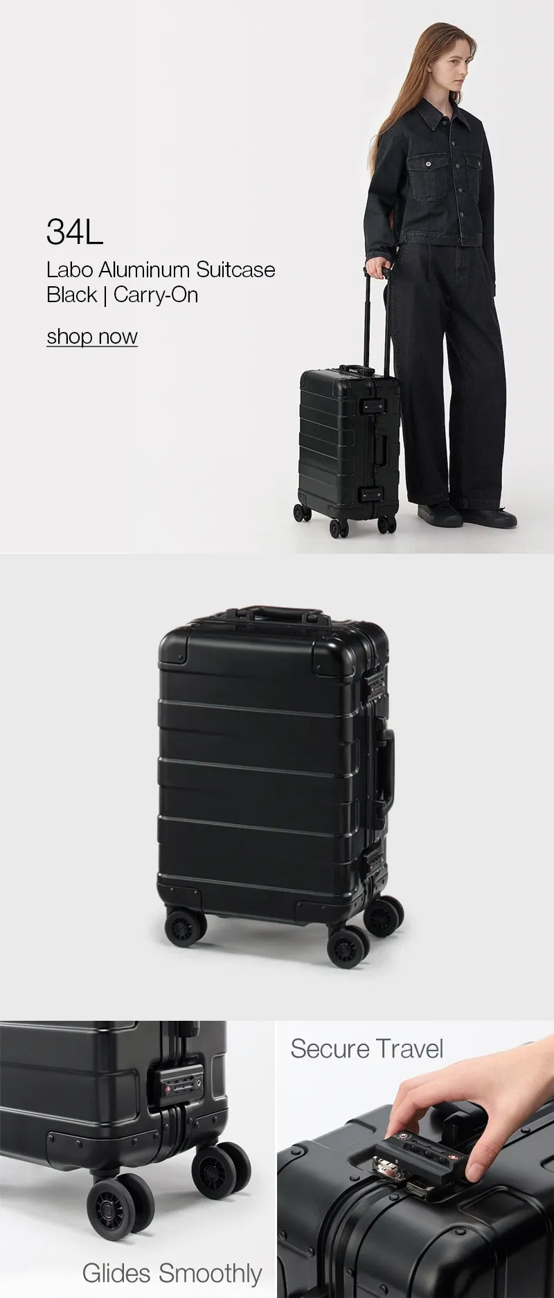 Shop MUJI Labo 34L | Carry On Suitcases