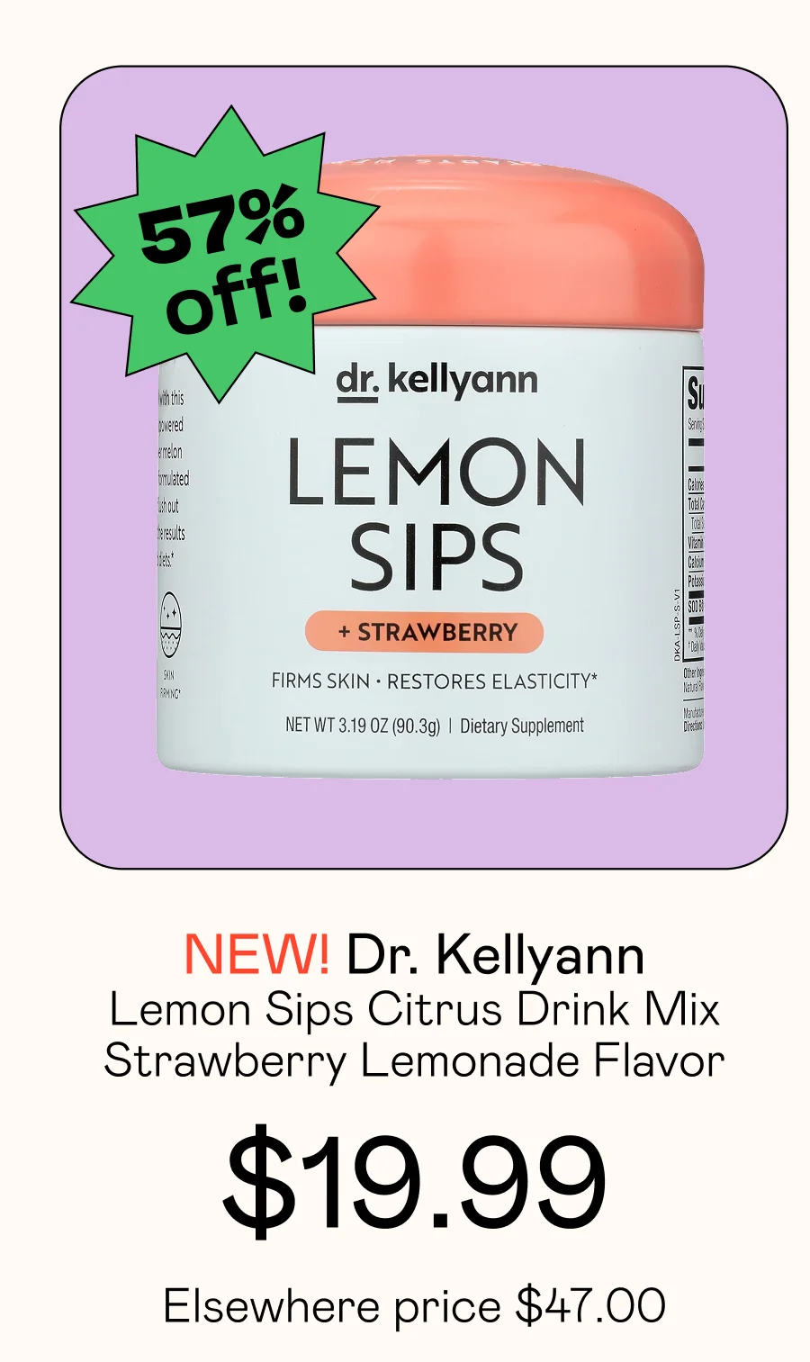 Lemon Sips Citrus Drink Mix – Strawberry Lemonade Flavor
