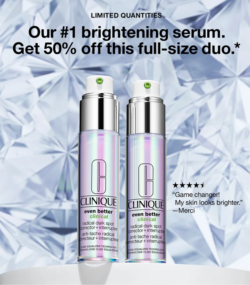 LIMITED QUANTITIES | Our #1 brightening serum. Get 50% off this full-size duo.*