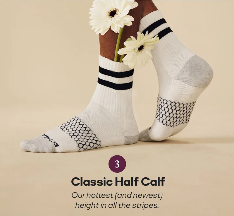 3. Classic Half Calf. Our hottest (and newest) height in all the stripes.