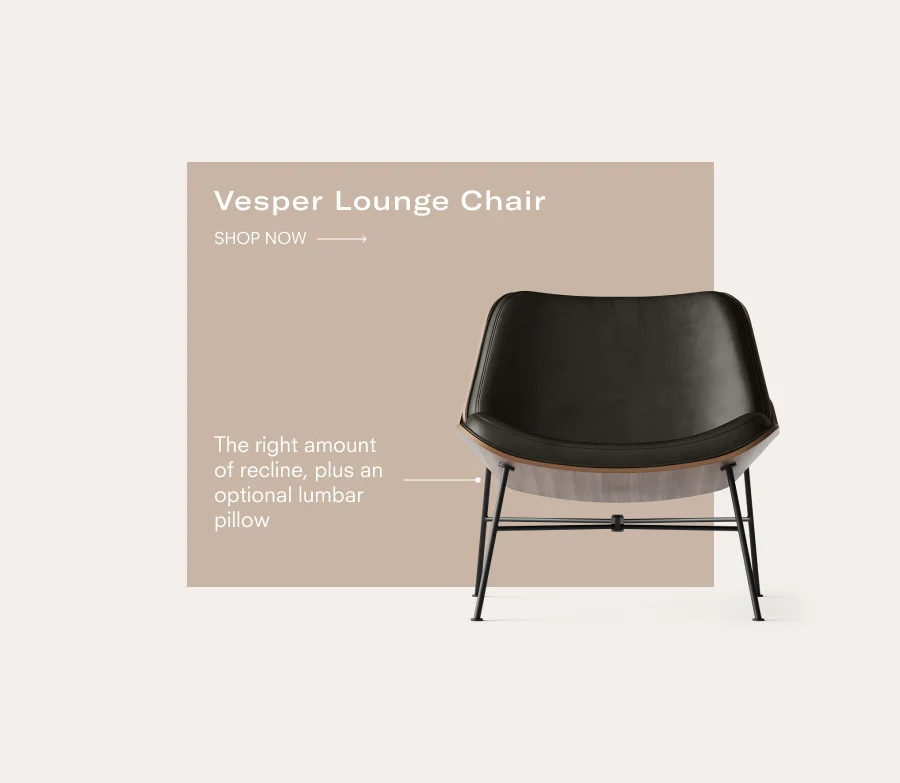 Vesper Leather & Wood Lounge Chair