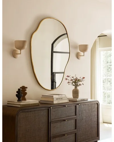 Puddle Mirror by Sarah Sherman Samuel - Gold / Small