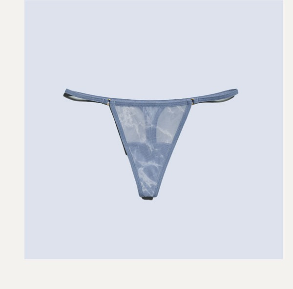 Fine Mesh Thong - Marbled Sky