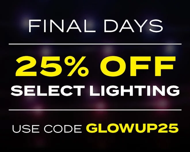 FINAL DAYS 25% OFF SELECT LIGHTING Use code discount code
