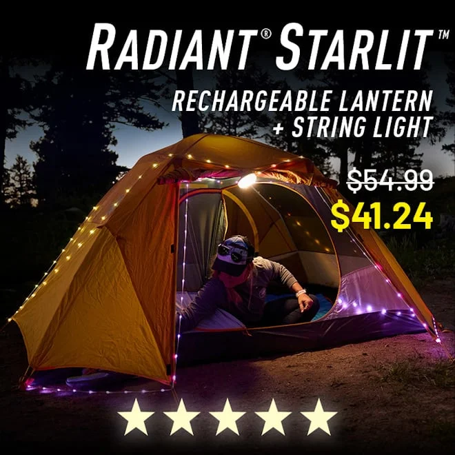 Radiant® StarLit™ Rechargeable Lantern + String Light