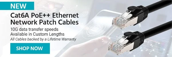 NEW (tag) Cat6A PoE++ Ethernet Network Patch Cables