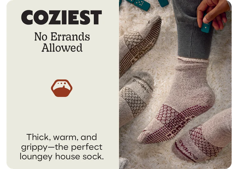 COZIEST | No Errands Allowed | Thick, warm, and grippy—the perfect loungey house sock.