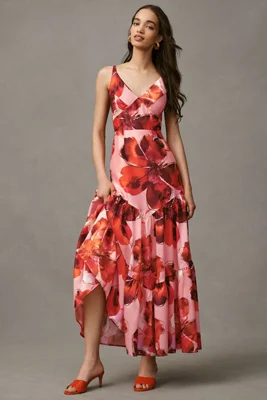 Hutch Arden Sleeveless Tiered Floral A-Line Maxi Dress