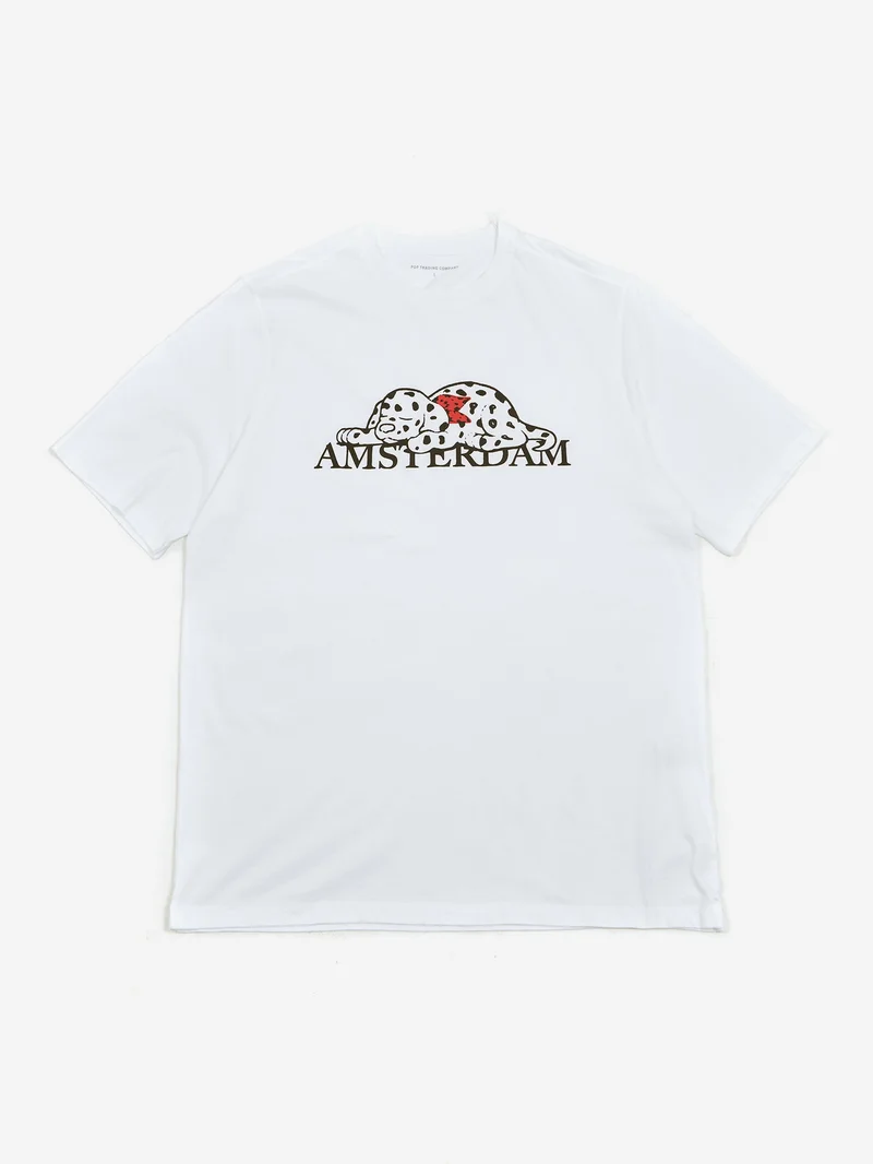 Image of Pop Trading Company Pup Amsterdam T-Shirt - White