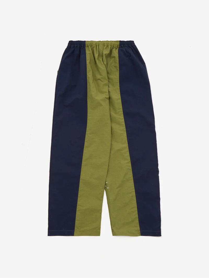 Image of Pop Trading Company Two Tone Football Pant - Loden Green/Navy