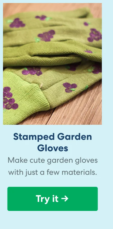 Stamped Garden Gloves