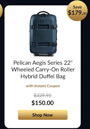 Pelican Aegis Series 22inches Wheeled Carry-On Roller Hybrid Duffel Bag, Indigo Blue