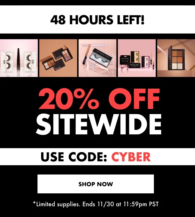 48 hours left! Get 20% OFF Sitewide