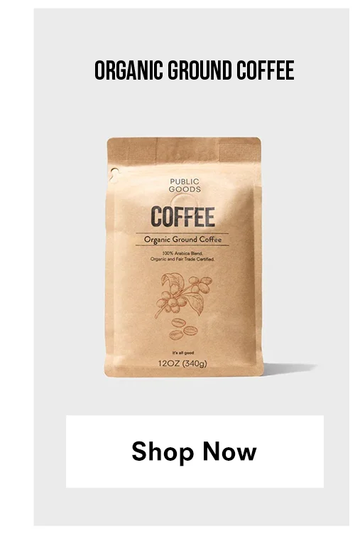 Organic Ground Coffee. Shop Now
