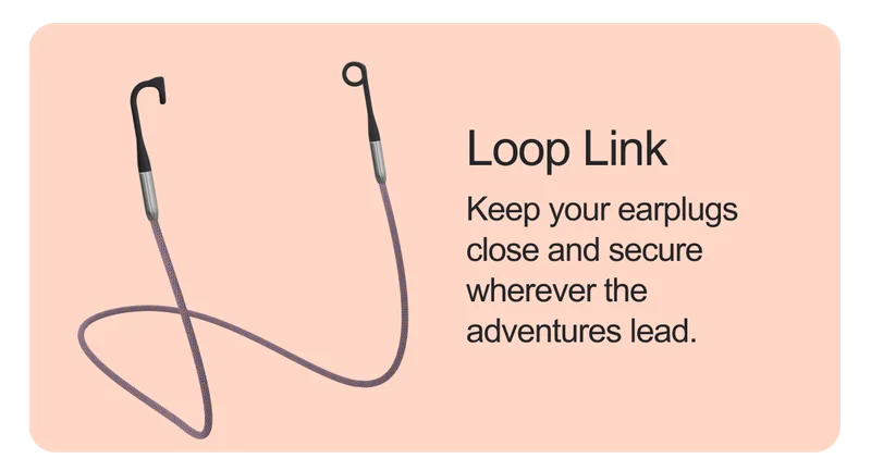 Loop Link in speckled lilac.