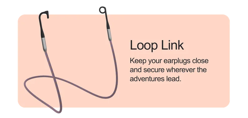 Loop Link in speckled lilac.