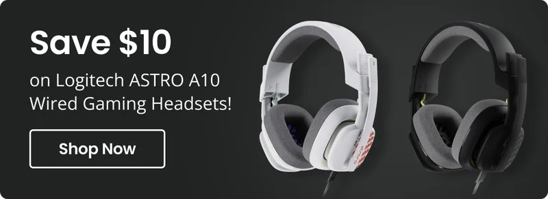 Save $10 on Logitech ASTRO A10 Wired Gaming Headsets! | Shop Now