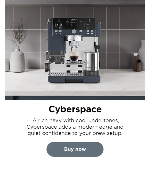Cyberspace-- A rich navy with cool undertones, Cyberspace adds a modern edge and quiet confidence to your brew setup.