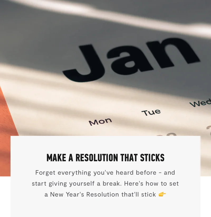 Make A Resolution That Sticks