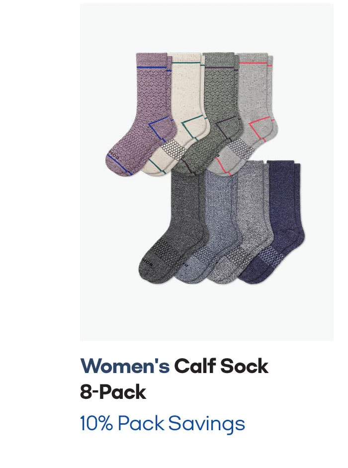 WOMEN'S CALF SOCK 8-PACK | 10% PACK SAVINGS