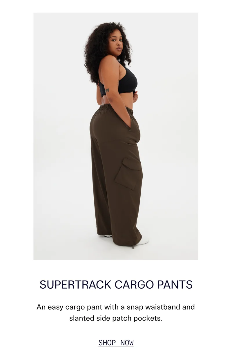 SuperTrack Cargo Pants  |  An easy cargo pant with a snap waistband and slanted side patch pockets.   |   SHOP NOW