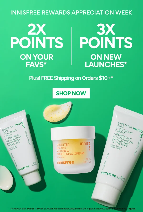 2X POINTS ON FAVS, 3X POINTS ON NEW LAUNCHES, FREE SHIPPING ON ORDERS $10+