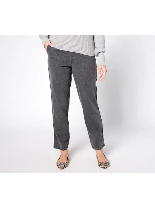 Denim & Co. "How Timeless" Regular 4-Pocket Pull-On Jeans
