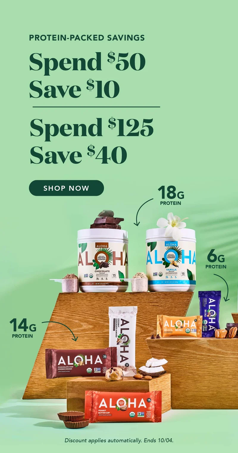 Protein-packed savings: spend $50, save $10 or spend $125 ,save $40! Discount applies automatically. Ends 10/04