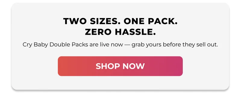Two sizes in one pack. Shop Cry Baby Double Pack cluster lashes now.