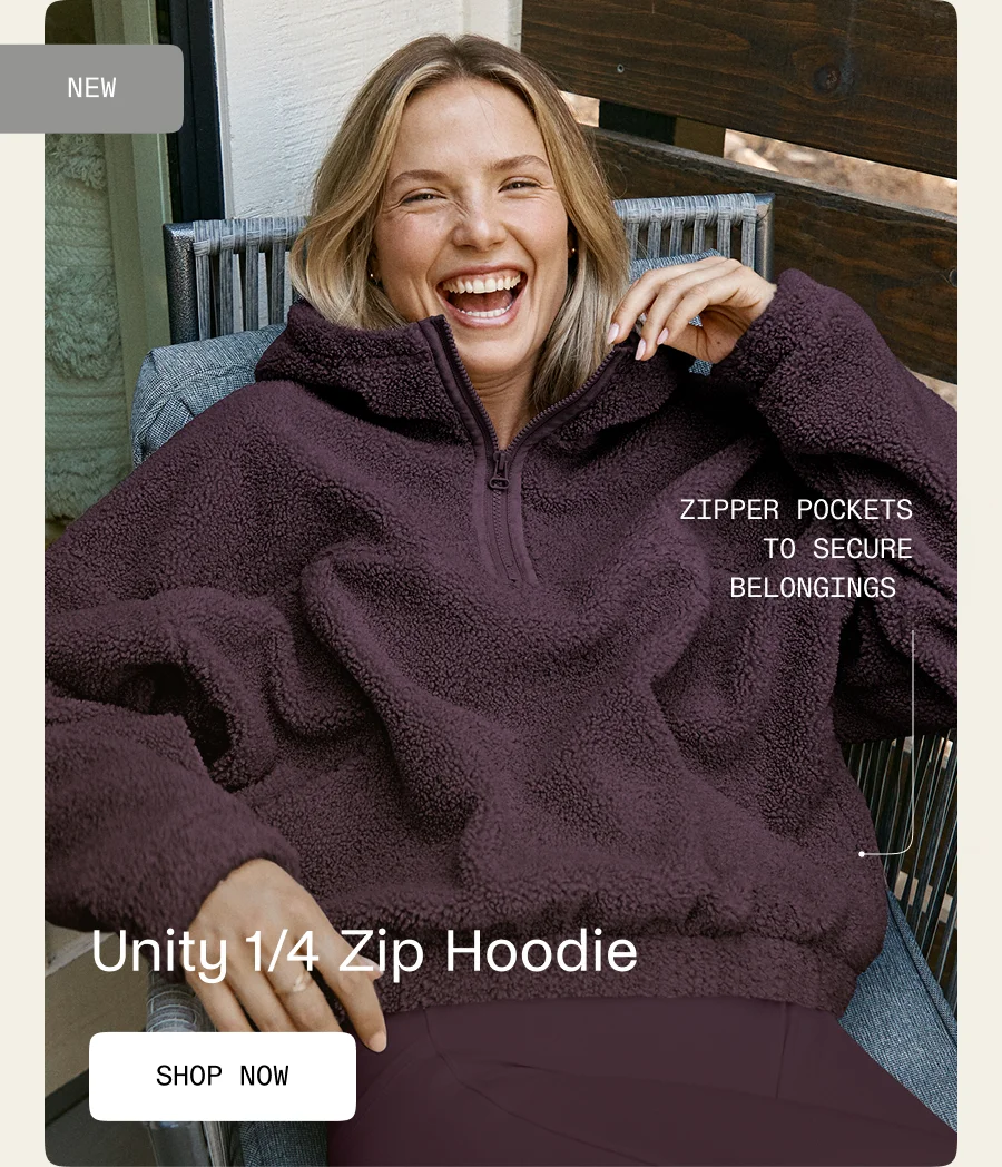 Unity 1/4 Zip Hoodie in Eggplant Purple