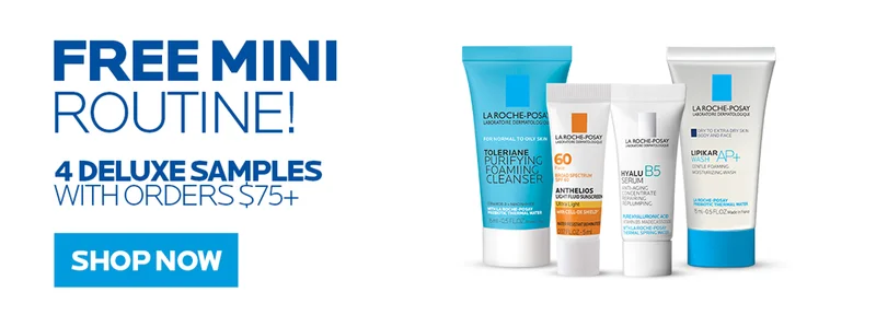 4 Free Deluxe Samples with orders $75+ shop now