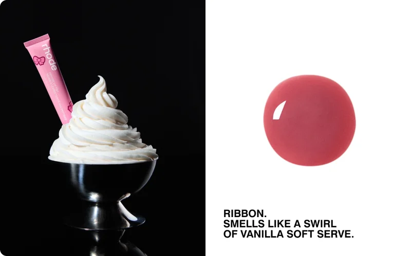 RIBBON. smells like a swirl of vanilla soft serve.