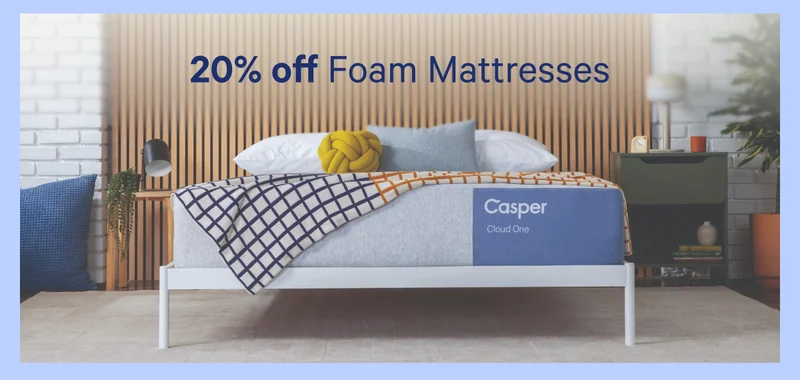 20% off foam mattresses
