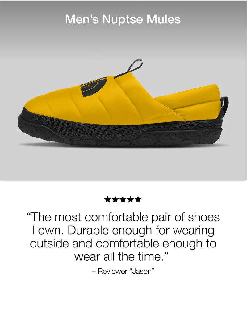 The most comfortable pair of shoes I own. Durable enough for wearing outside and comfortable enough to wear all the time. - Reviewer Jason