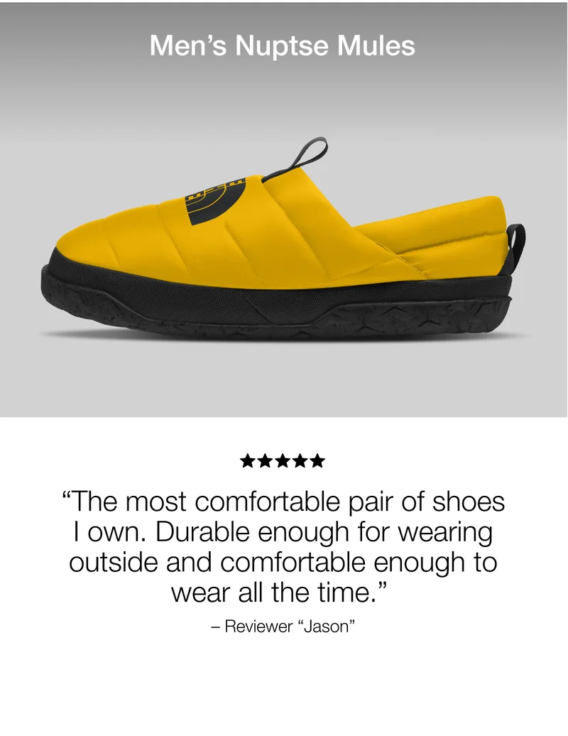 The most comfortable pair of shoes I own. Durable enough for wearing outside and comfortable enough to wear all the time. - Reviewer Jason