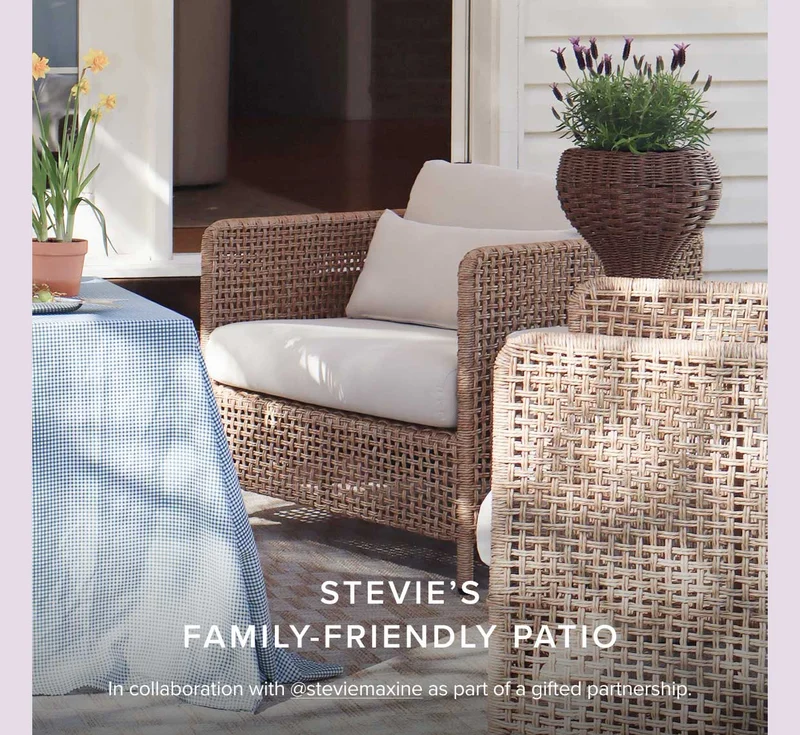 Explore Stevie's family friendly patio.