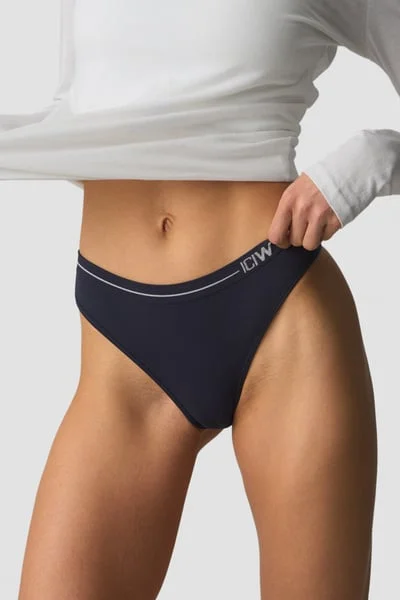 Image of Everyday Seamless Thong 2-pack Navy