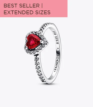 Elevated Red Heart Ring