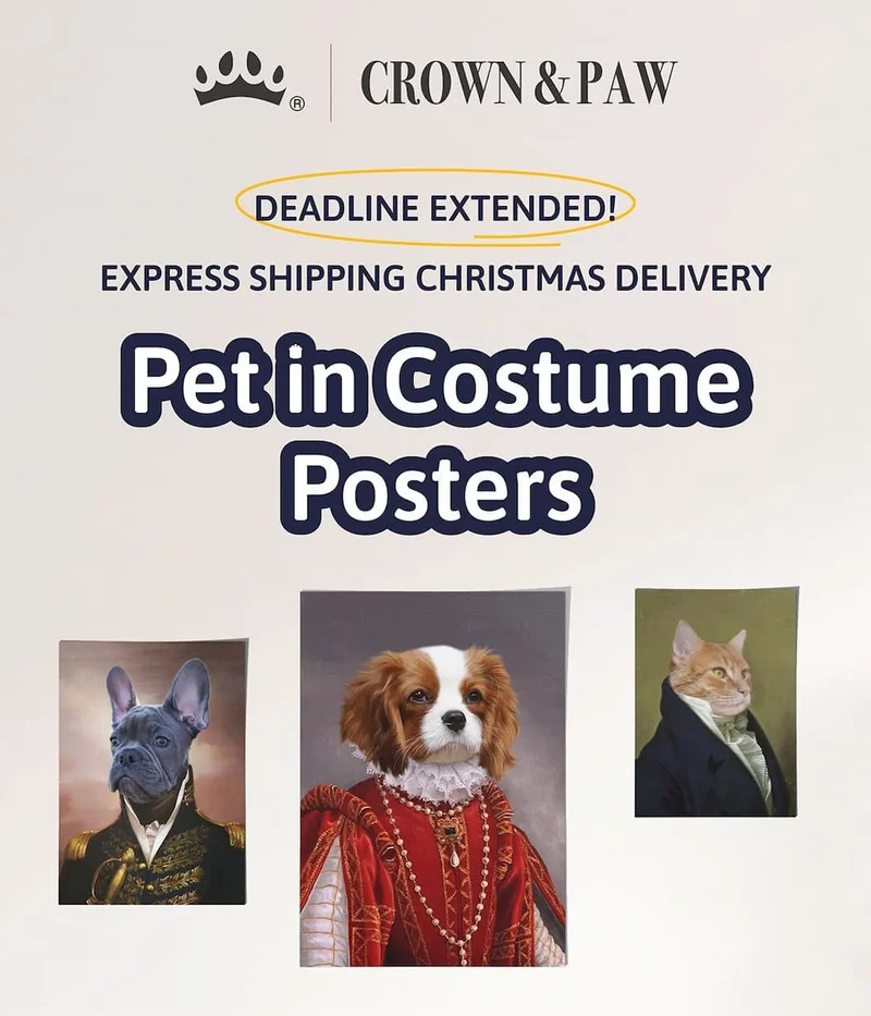 Deadline Extended! Express Shipping Christmas Delivery - Pet in Costume Posters