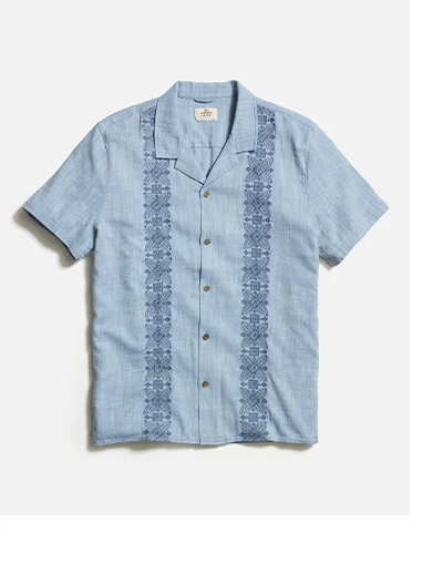 Stretch Selvage Embroidered Resort Shirt