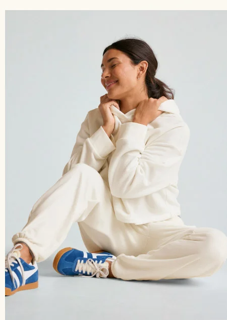 LuxeFleece Happiness Cropped Hoodie