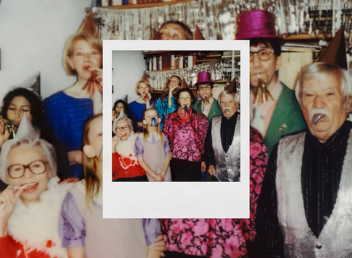 Family photo, shot on Polaroid film