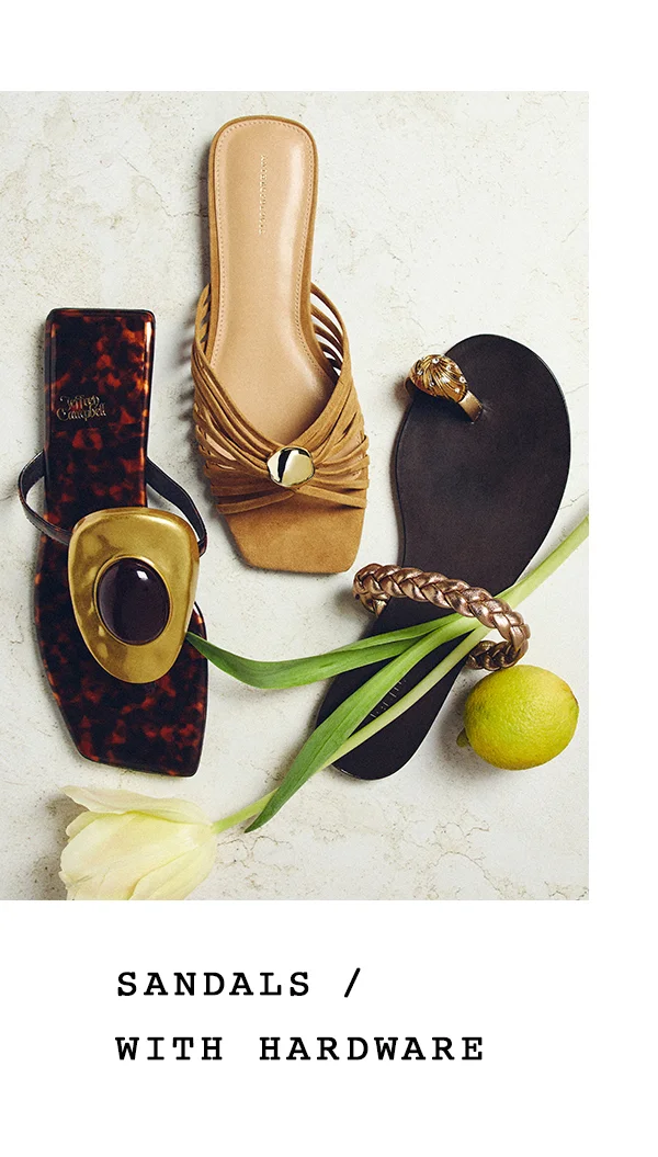 sandals with hardware
