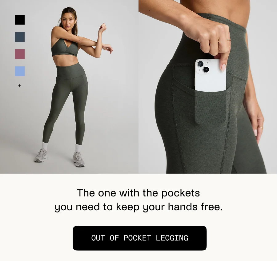 Spacedye Out Of Pocket High Waisted Midi Legging in Dusty Forest Heather