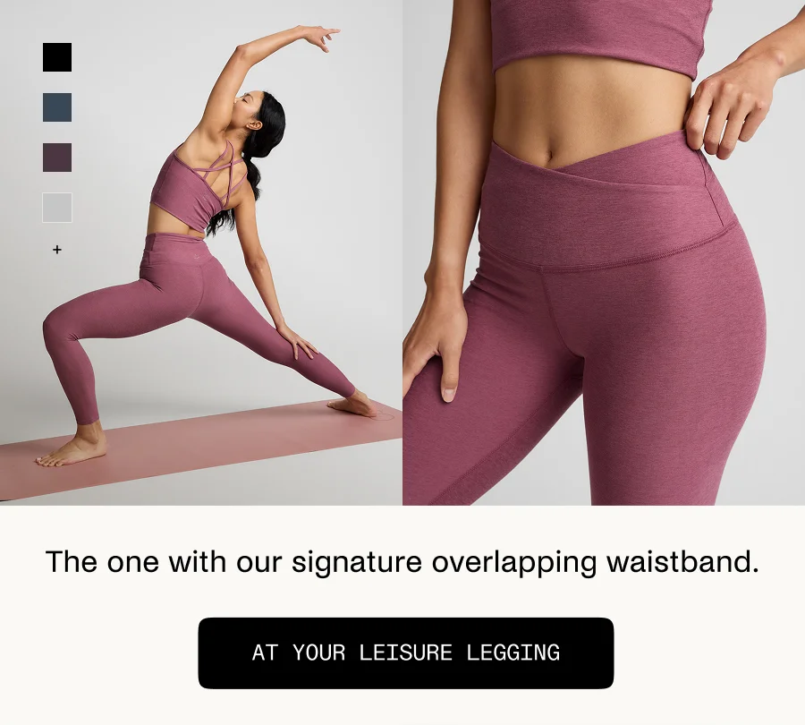 Spacedye At Your Leisure High Waisted Midi Legging in Smooth Mauve Heather
