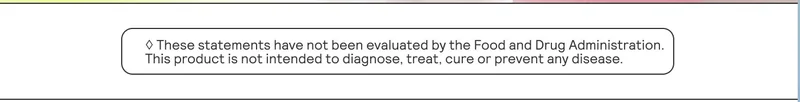 These statements have not been evaluated by the food and drug administration. This product is not intended to diagnose, treat, cure, or prevent any disease.