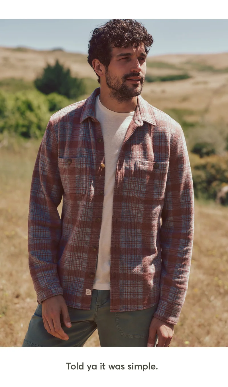 Pacifica Stretch Twill Shirt Marsala Plaid