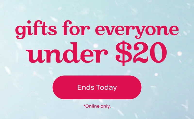 Gifts for everyone under $20 - Ends Today - *Online only.