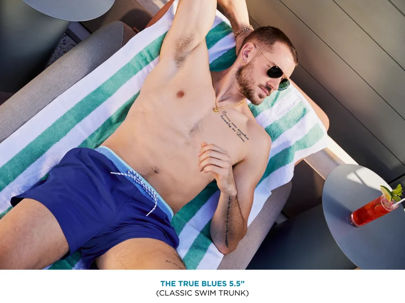 Classic Swim Trunk: The True Blues 5.5"