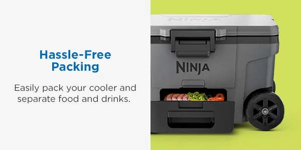 Hassle-Free Packing--Easily pack your cooler and separate food and drinks.